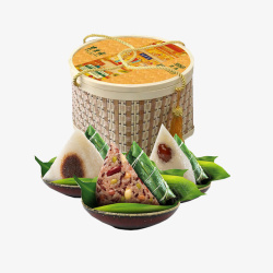 端午食品粽子包装礼盒子高清图片