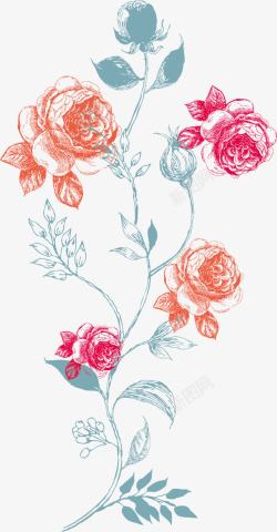 民族数码印花手绘花纹花儿高清图片