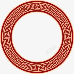 中式圆环红色中式圆环高清图片