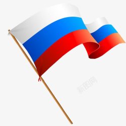 俄罗斯国旗随风飘逸素材