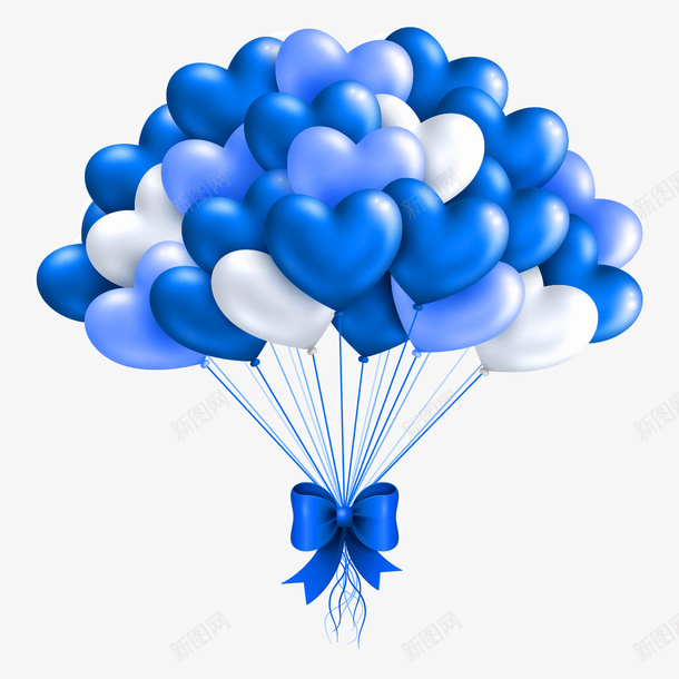 蓝色清新气球装饰图案png免抠素材_88icon https://88icon.com 免抠PNG 气球 清新 蓝色 装饰图案