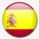 西班牙国旗国圆形世界旗素材