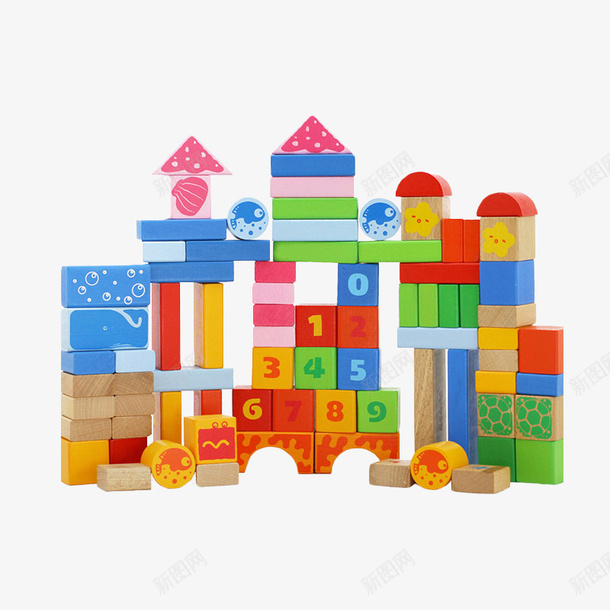 儿童积木玩具简图png免抠素材_88icon https://88icon.com 儿童玩具 叠积木 堆积 数字 方块 智力玩具 玩具 积木