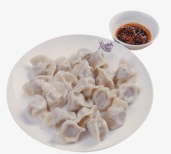 家常韭菜河虾菜肉水饺高清图片