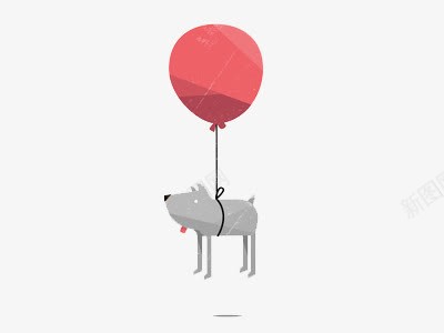 扁平化卡通形象png免抠素材_88icon https://88icon.com H5页面素材 创意卡通元素 卡通 小狗 扁平化 扁平素材 气球 电商卡通 网页设计卡通