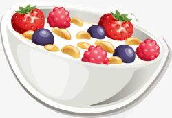 一碗水果夏季水果美味水果捞高清图片