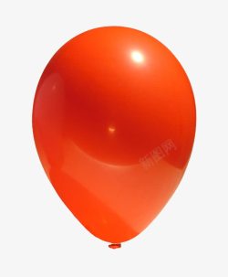 红色的吹饱的大气球素材