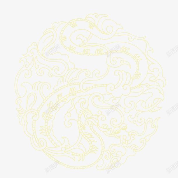 复古龙纹png免抠素材_88icon https://88icon.com 复古 复古图腾 复古花纹底纹图案 复古装饰图案 复古龙图腾 底纹 花纹 金色 黄色 龙 龙图腾 龙形图腾 龙纹