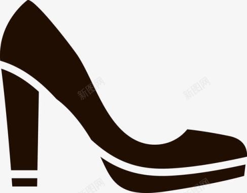 女鞋手绘女性高跟鞋图图标图标