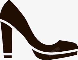高跟鞋免扣PNG图手绘女性高跟鞋图图标高清图片