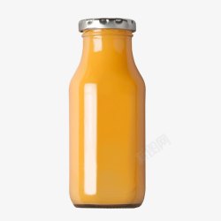 金属瓶盖黄色果汁饮料高清图片