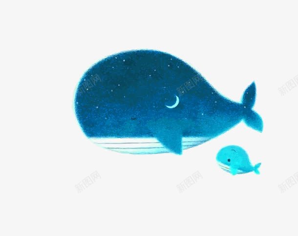 鲸鱼png免抠素材_88icon https://88icon.com 卡通 手绘 水彩 蓝色 鲸鱼PNG矢量图 鲸鱼免扣PNG图 鲸鱼矢量