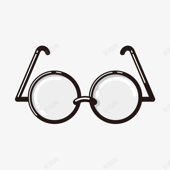 博士眼镜png免抠素材_88icon https://88icon.com png下载 png图库 免费png 博士 圆形眼镜 现代眼镜 矢量png 矢量眼镜 知识 黑镜框