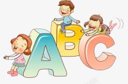 ABC发光字母字母ABC高清图片