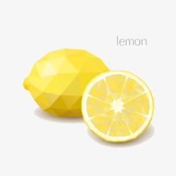 黄色几何元素柠檬素材