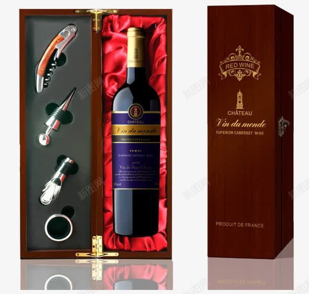 红酒png免抠素材_88icon https://88icon.com 包装盒 外包装 深色 红酒礼盒 葡萄酒 酒瓶效果 酒盒