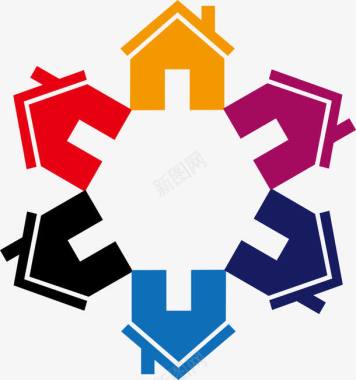 地产彩色简约家具家居logo图标图标