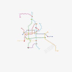 广州地铁路线规划图素材