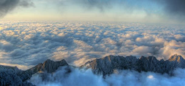 山峰云海背景背景