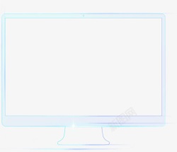 电脑线框电脑显示屏蓝色边框高清图片