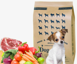 卡通包装袋设计小狗狗粮宠物包装高清图片