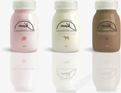 产品推广瓶装牛奶矢量图高清图片