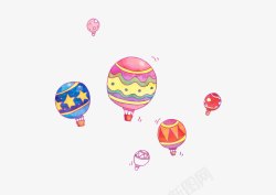 粉色界面卡通气球高清图片