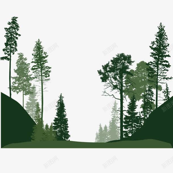 森林里的绿树png免抠素材_88icon https://88icon.com 森林 植物 绿色 风景