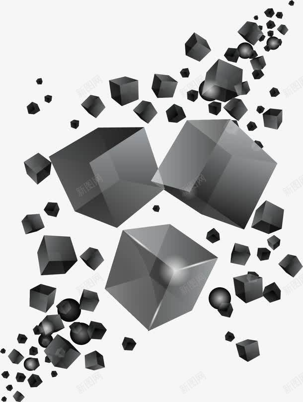 科技碎块背景png免抠素材_88icon https://88icon.com 3D碎块 碎块 科技背景