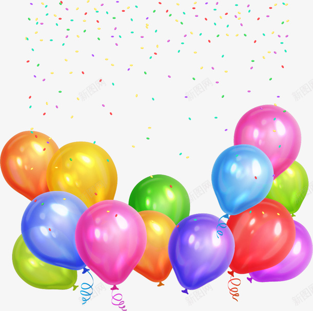 儿童节大串美丽气球png免抠素材_88icon https://88icon.com 一堆气球 儿童节 大串气球 白色光晕 童趣 美丽气球