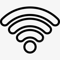 连接概述WiFi信号轮廓图标高清图片