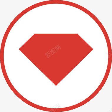 会员节红色砖石会员权益矢量图图标图标