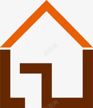 立体地标建筑房子logo图标图标