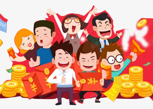 商业人物png免抠素材_88icon https://88icon.com 卡通 商业 红包 金币 金融