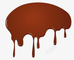 棕色融化的巧克力浆素材