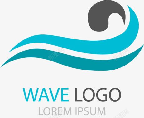 波光水面海浪浪花logo图标图标