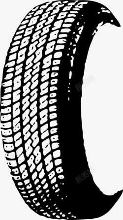 黑色汽车轮胎痕迹素材