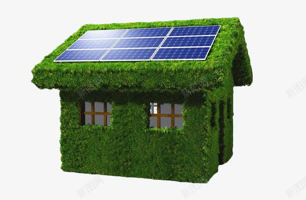 绿色房子png免抠素材_88icon https://88icon.com 光伏 光伏发电 发电板 太阳能 房子 绿色 自色能源 草