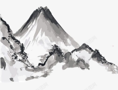 山水画png免抠素材_88icon https://88icon.com 中国风 中国风山水画 水墨图