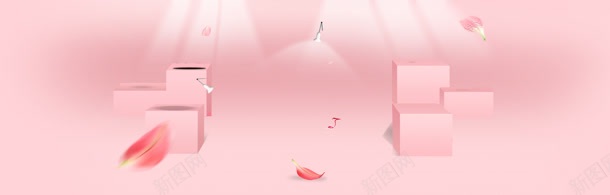 粉色淘宝海报背景jpg设计背景_88icon https://88icon.com banner 大气 简约 背景