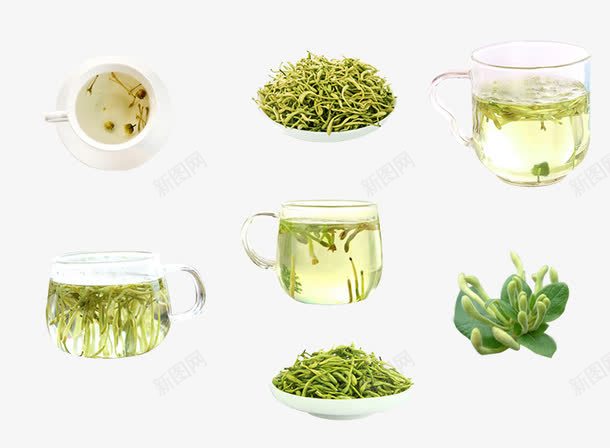 金银花草茶png免抠素材_88icon https://88icon.com PNG 养生 绿色 花草素材 花草茶 茶叶 金银 金银花 金银花照片