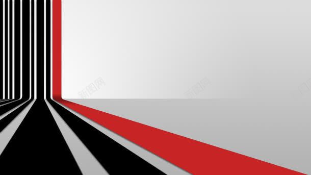 黑色红色线条转角海报背景背景