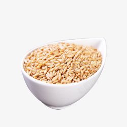 白色瓷碗燕麦米素材