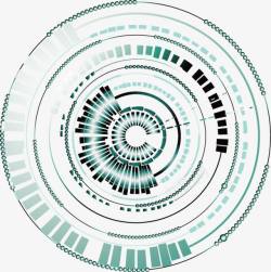抽象炫酷几何圈机械素材