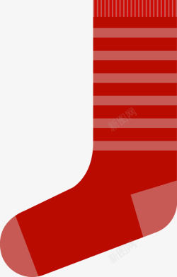 红色条纹线条袜子图素材
