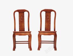 棕色椅子png实木家具高清图片