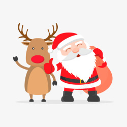 卡通的五金挂件圣诞圣诞老人和麋鹿1高清图片