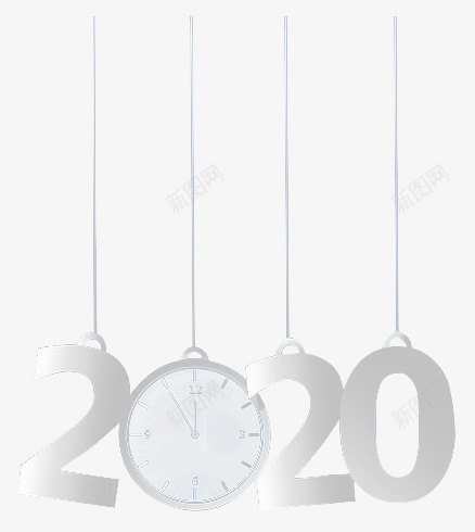 2020相关png免抠素材_88icon https://88icon.com 2020年 时间 钟表 鼠年