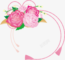 玫瑰花纹理粉色美丽花朵框架高清图片