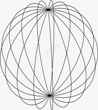 网格点几何全球创意抽象线条球形矢量图图标图标